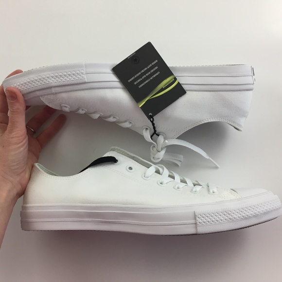mens converse white chuck taylor all star ii ox trainers